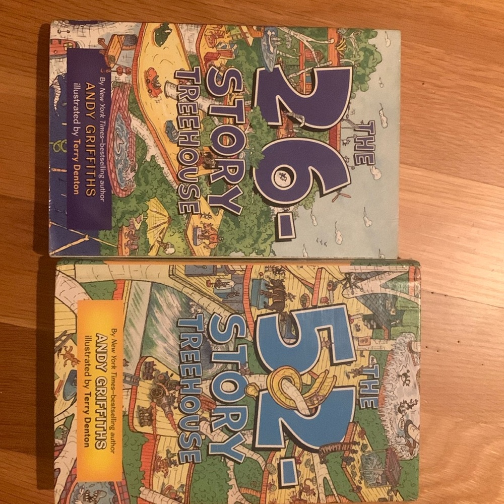 2 books from the 13 story tree house series. 26 and 53 story treehouse